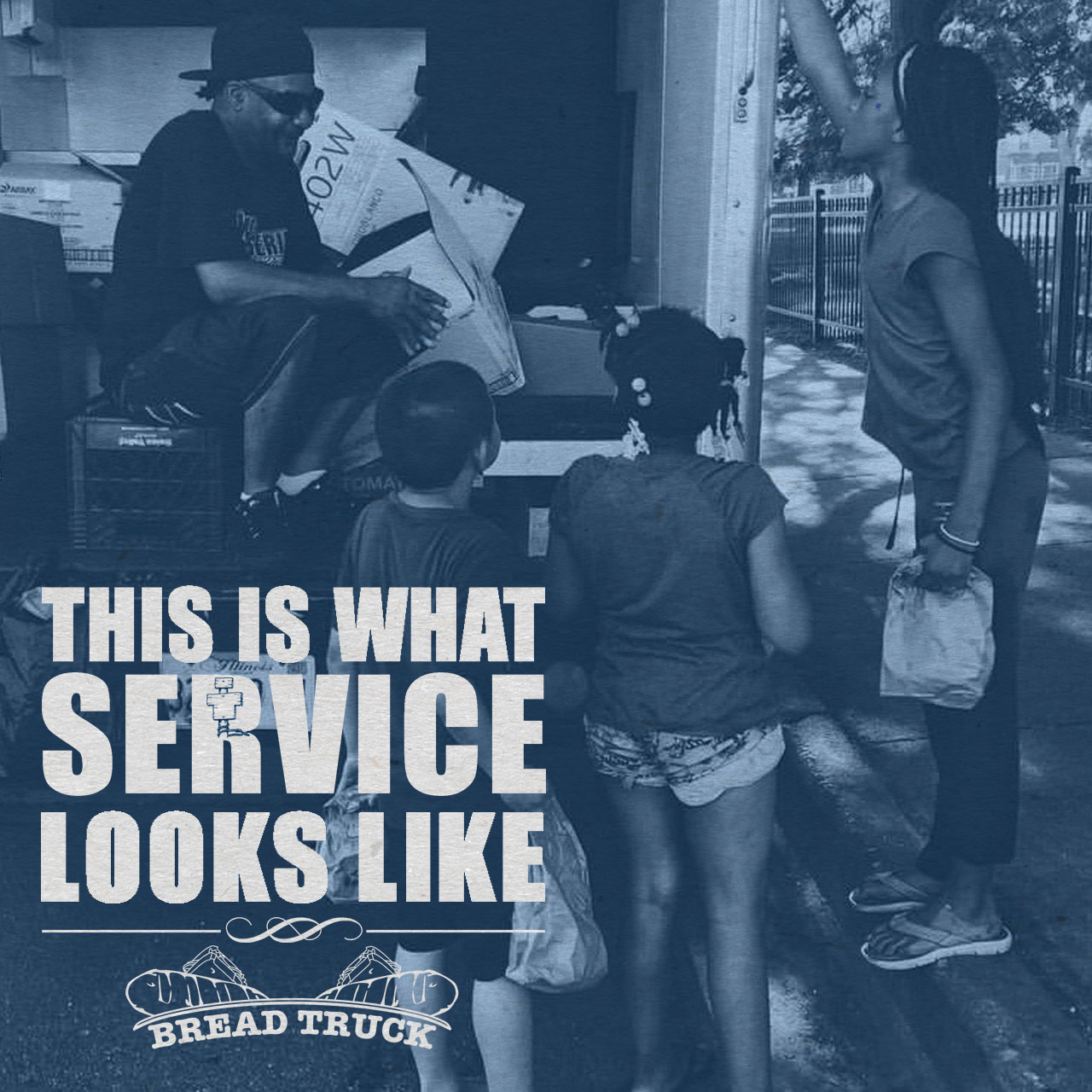 The Port Ministries Bread Truck serving meals in the neighborhood